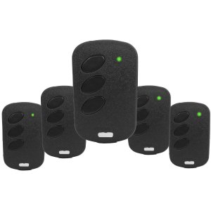Kit 5 Controle Tx Deco Digital 433mhz Ipec - Preto