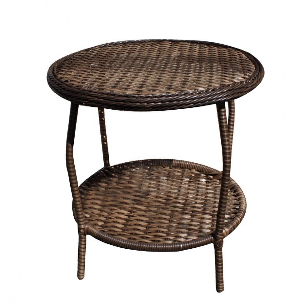 Conjunto de Poltronas Fibra Sintética Bali - 4 Poltronas + 1 Mesa Centro - Tecido Coquille Azul - 3