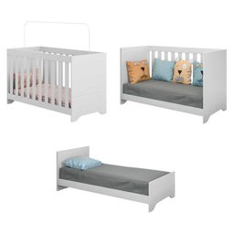 Berço 3x1 com Poltrona de Amamentação Multimóveis MP4064 Branco/Cinza - 4