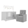 Berço 3x1 com Poltrona de Amamentação Multimóveis MP4064 Branco/Cinza - 1