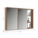 Ver imagem 3 de Espelheira para Banheiro 100cm x 67cm Máximus Noce/Noce