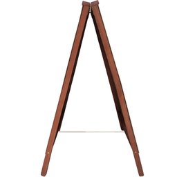 Quadro Cavalete de Propaganda Duplo Madeira Pinus Mogno para Uso de Giz 70x50 cm Preto Fosco - 3