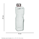 Ver imagem 2 de Garrafa de Vidro 1,1L Transparente 27x8x8cm Água Suco Geladeira Bebidas Tampa