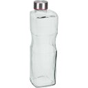 Ver imagem 1 de Garrafa de Vidro 1,1L Transparente 27x8x8cm Água Suco Geladeira Bebidas Tampa