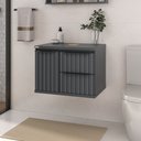 Ver imagem 2 de Balcão Armário para Banheiro Ripado Cecília Suspenso 60cm - Fabribam Gabinetes