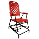 Ver imagem 1 de Cadeira de Balanço Aço Carbono Dobrável Reforçado Varal Sul - Vermelho