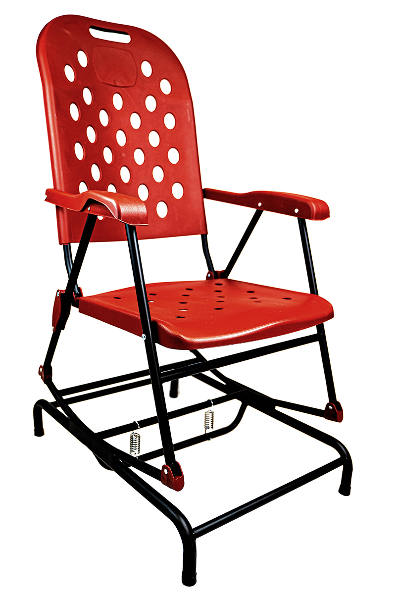 Cadeira de Balanço Aço Carbono Dobrável Reforçado Varal Sul - Vermelho