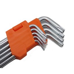 Jogo De Chaves Torx Com Cabo Longa Furo guia Automotiva Tork - 4
