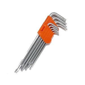 Jogo De Chaves Torx Com Cabo Longa Furo guia Automotiva Tork