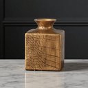 Ver imagem 2 de Vaso Decorativo em Resina Estilo Croco Dourado 11,5cm