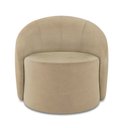 Ver imagem 5 de Poltrona Decorativa Orgânica Giratória Kit 2 Lua Suede D03 - D’Rossi