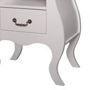 Ver imagem 2 de Mesa de Cabeceira Bombê 1 Gaveta e Nicho 1026n - Off White/imbuia Glazer