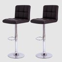 Ver imagem 1 de Kit 2 Banqueta Gomos Marrom em Couro Ecológico Cozinha