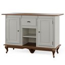 Ver imagem 1 de Mesa Ilha para Cozinha com 2 portas, 1 gaveta e nicho Hannover - M560705 - Laca - Off White