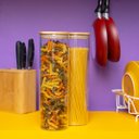 Ver imagem 5 de Kit 2 Potes de Vidro 2l Tampa de Bambu Herméticos Redondos - Tüd