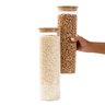 Kit 2 Potes de Vidro 2l Tampa de Bambu Herméticos Redondos - Tüd - 2