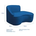 Ver imagem 3 de Divã Recamier Curvo Sala de Estar Recepção Marrocos 150cm Lado Direito Linho