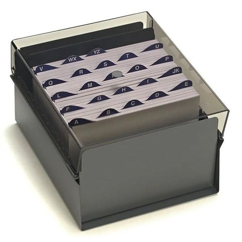 Fichário de Mesa para Fichas Padronizadas 6''x9'' Fumê com Índice A/z - Acrimet