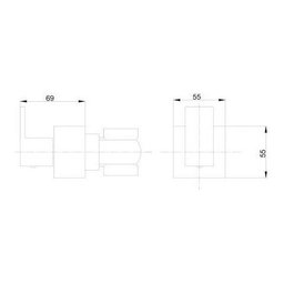 Acabamento Registro Gaveta e Pressão Deca Quadrado Alavanca Wj-2671-265a - 2