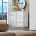 Ver imagem 3 de Cômoda Oslo 8 Gavetas Fabricada em MDF e MDP Clic Móveis
