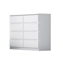 Ver imagem 1 de Cômoda Oslo 8 Gavetas Fabricada em MDF e MDP Clic Móveis