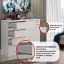 Ver imagem 6 de Cômoda Oslo 8 Gavetas Fabricada em MDF e MDP Clic Móveis