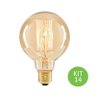 Lâmpada Filamento de Carbono 40w 110v E27 Elgin G95 Retrô Kit 14 - 1