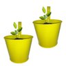 Conjunto Com 2 Cachepot De Metal Para Jardim Suspenso Vertical Grande Amarelo (CACHEPO-3) - 3