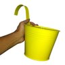 Conjunto Com 2 Cachepot De Metal Para Jardim Suspenso Vertical Grande Amarelo (CACHEPO-3) - 2