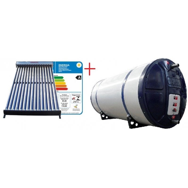 Kit Aquecedor Solar Boiler 500 Litros Coletor Vácuo 25 Tubos