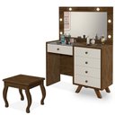 Ver imagem 1 de Penteadeira Camarim Luna Malbec/off White com Banqueta - Móveis Luapa