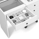 Ver imagem 3 de Penteadeira Camarim Luna Malbec/off White com Banqueta - Móveis Luapa