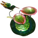 Ver imagem 2 de Fonte de Água Cascata Decorativa Grande de Metal Flores Beija Flor para Jardim Casa (Ft-L)