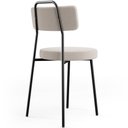 Ver imagem 7 de Cadeira Decorativa Estofada Para Sala De Jantar Barcelona L02 Bouclê Creme - Lyam Decor