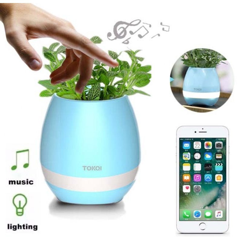 Vaso de Planta Musical Bluetooth Sensor Toque Caixa Som Recarregavel (Bsl-Iyh-1) - 2