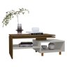 Mesa de Centro Sala Lima com Pés de Madeira Maciça Ipe/off White - 1