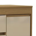 Ver imagem 3 de Cômoda Quarto 93cm 4 Gavetas 1 Porta Samira Freijó/mocca L01 - Mpozenato