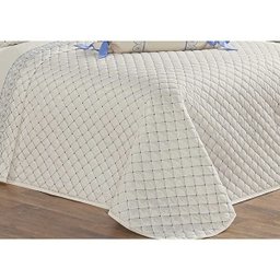 Kit Cobre Leito Napoli Casal Super King Bordado 03 Peças - Azul - 2