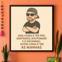 Ver imagem 1 de Quadro Decorativo Ter As Manhas - 33x33cm - com Vidro: Moldura Branca