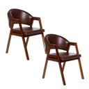 Ver imagem 2 de Kit 2 Cadeiras Sala de Jantar Premium com Braço Madeira Maciça Movellu Home