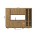 Ver imagem 4 de Cozinha Modulada Celeste Kappesberg 100% Mdf Nogueira 300cm
