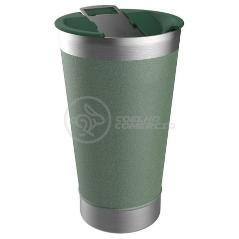 Copo Térmico com Tampa e Abridor de Garrafa 473ml Verde