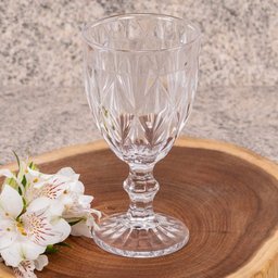 Cj 6 Taças de Vidro Para Água Diamond Transparente 325ml Lyor - 6