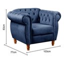 Ver imagem 5 de Sofá Nobreza Poltrona Chesterfield Vintage Retrô Clássico