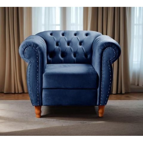 Sofá Nobreza Poltrona Chesterfield Vintage Retrô Clássico