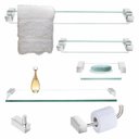 Ver imagem 4 de Kit Acessórios de Banheiro Vidro Cristal 6 Peças Incolor Classic