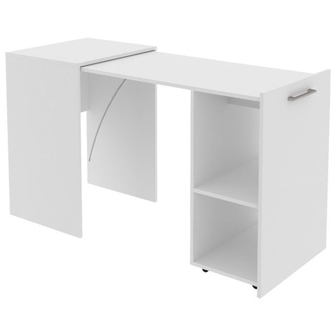 Escrivaninha Multiuso Retratil 2 Nicho Me4170 Branco Tecno Mobili