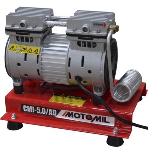 Compressor de Ar Direto 5 Pés 50 Litros Monofásico 4 Polos Isento de Óleo-motomil-cmi50/ad