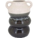 Ver imagem 1 de Vaso Decorativo Enfeite Casa Cerâmica 22x16x16cm Cinza