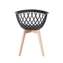 Ver imagem 5 de Kit 2 Cadeiras Web Wood Pretas com Base Madeira para Sala de Jantar